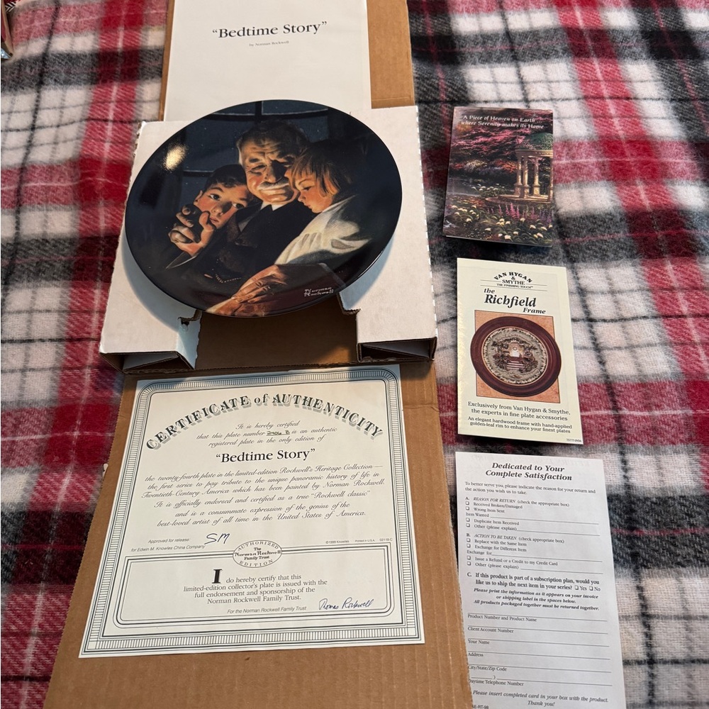 Norman Rockwell Heritage Collection Plate “Bedtime Story”
